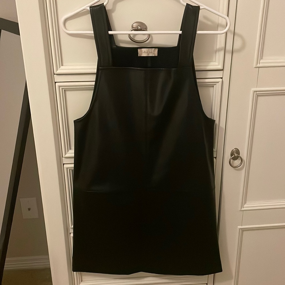 Black leather dress